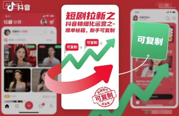短剧拉新之抖音精细化运营之爆单秘籍，新手可复制-云网创