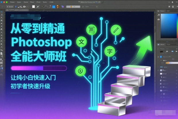 从零到精通Photoshop全能大师班，让纯小白快速入门，初学者快速升级-云网创