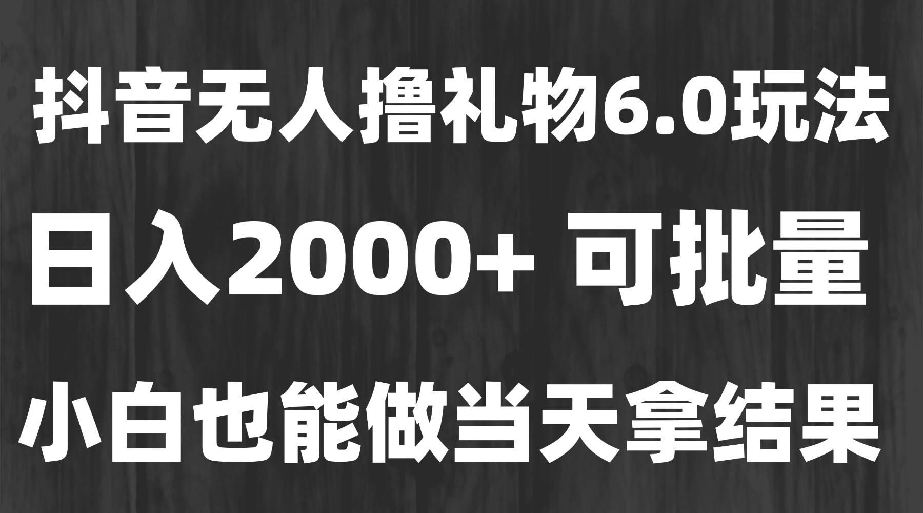 (15250期)最新风口暴力撸金技术,无人撸礼物,长期稳定 一天收益2000+,小白当天…-云网创