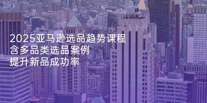 (14434期)2025亚马逊选品趋势课程,含多品类选品案例,提升新品成功率-云网创