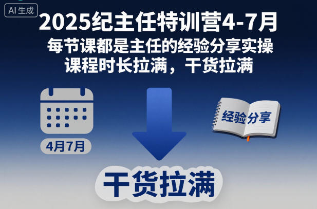 2025纪主任特训营4-7月，每节课都是主任的经验分享实操，课程时长拉满，干货拉满-云网创