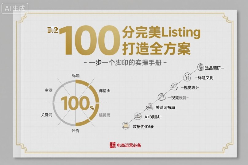 100分完美Listing打造全方案,想要完美listing必须是需要一步一个脚印的-云网创