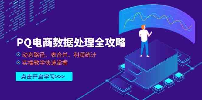 PQ电商数据处理全攻略,动态路径、表合并、利润统计,实操教学快速掌握-云网创