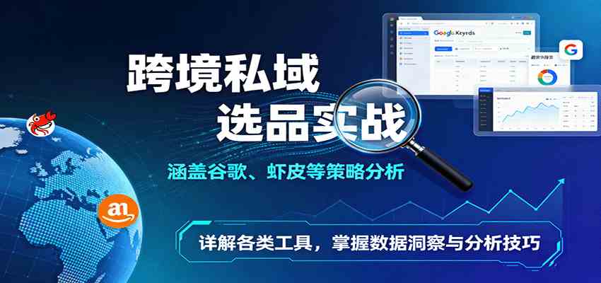 跨境私域选品实战:涵盖谷歌、虾皮等策略分析,详解各类工具,掌握数据洞察与分析技巧-云网创