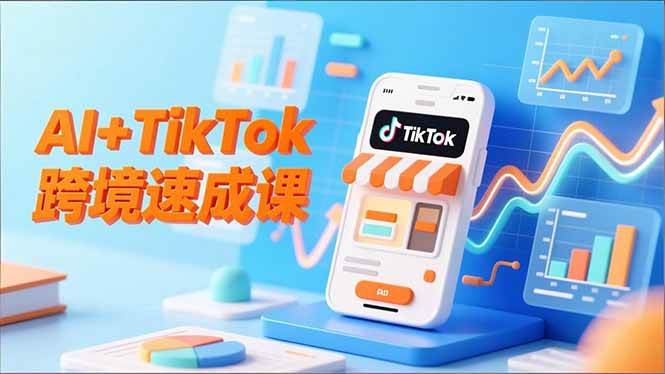 (16745期)AI+TikTok跨境速成课,智能翻译、店铺定位、流程拆解,7天高效上线运营-云网创