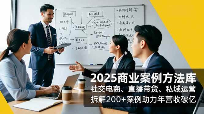 (16713期)2025商业案例方法库,社交电商、直播带货、私域运营,拆解200+案例助力年营收破亿-云网创