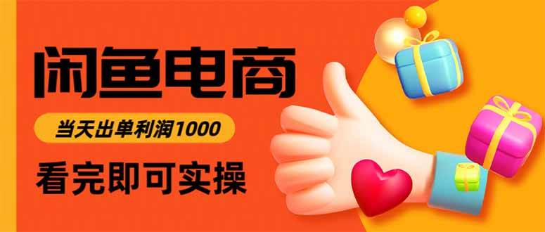 （16872期）闲鱼高利润电商，当天上架当天出单，一单利润300-云网创