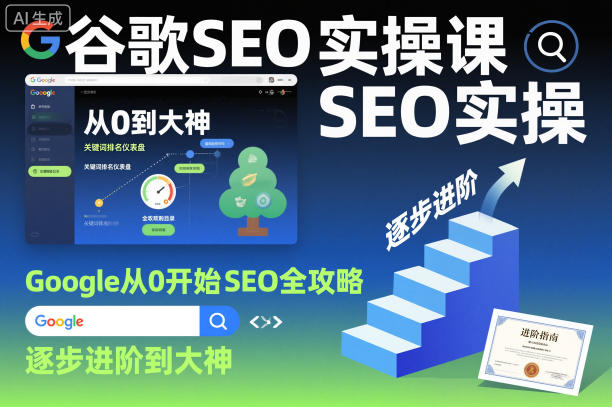 谷歌SEO实操课，Google从0开始SEO全攻略，逐步进阶到大神-云网创