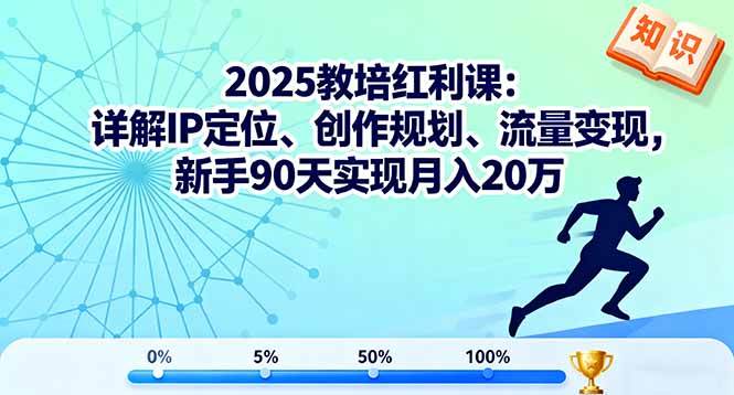 (16178期)2025教培红利课:详解IP定位、创作规划、流量变现,新手90天实现月入20万-云网创