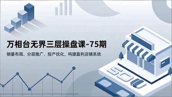 （16769期）万相台无界三层操盘课-75期，销量布局、分层推广、投产优化，构建盈利店铺系统-云网创