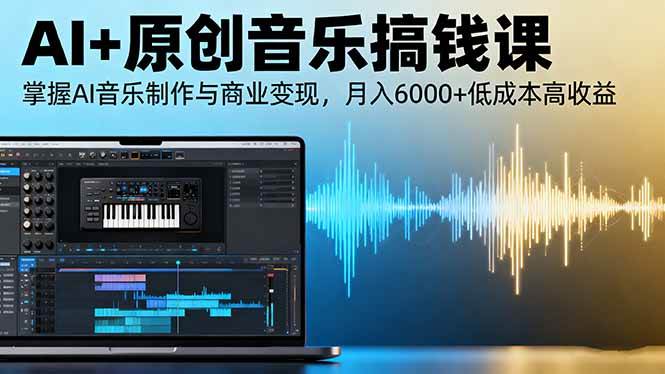 (16324期)AI+原创音乐搞钱课:掌握AI音乐制作与商业变现,月入6000+低成本高收益-云网创