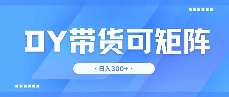 (14414期)DY带货,日入300+矩阵无上限-云网创