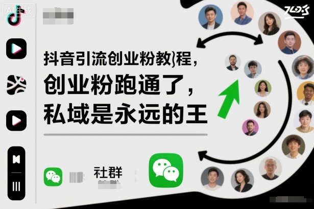 抖音引流创业粉教程,创业粉终于跑通了,私域是永远的王-云网创