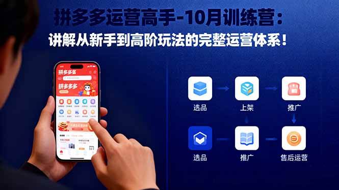 (16448期)拼多多运营高手-10月训练营:讲解从新手到高阶玩法的完整运营体系!-云网创