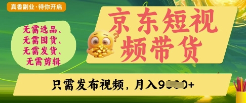京东短视频带货,开启零门槛躺Z新时代【揭秘】-云网创