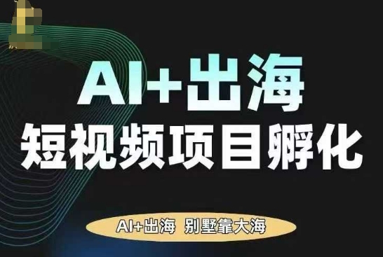 AI·TikTok AI+出海短视频项目孵化,陪你从0-1借助AI实现出海变现-云网创