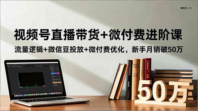 (16684期)视频号直播带货+微付费进阶课:流量逻辑+微信豆投放+微付费优化,新手月销破50万-云网创