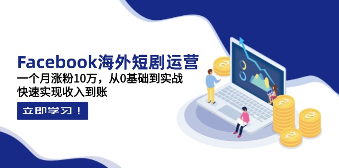 (14328期)Facebook海外短剧运营:一个月涨粉10万,从0基础到实战,快速实现收入到账-云网创