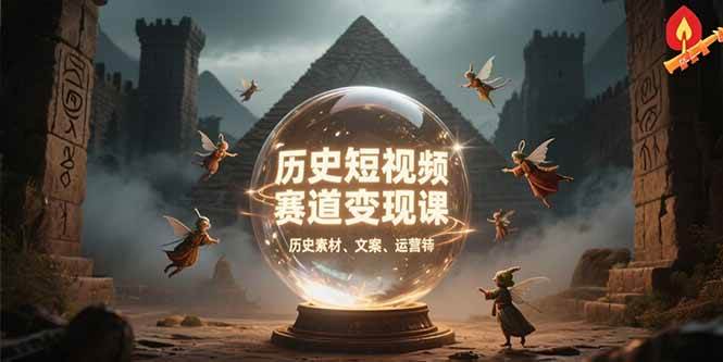 (15386期)历史短视频赛道变现课,百集素材库应用,文案剪辑技巧,账号运营全案-云网创