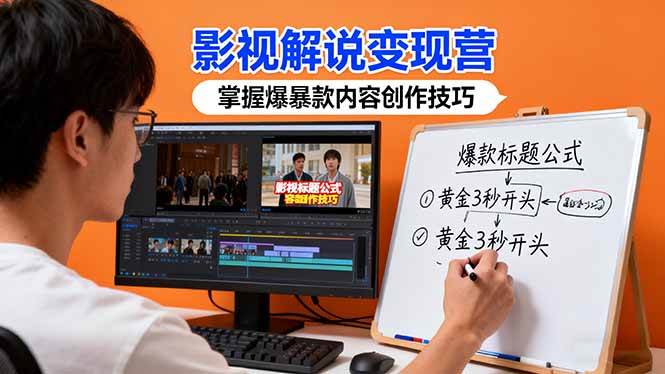 (16348期)影视解说变现营:通过30+实战案例爆款内容创作技巧,掌握影视解说盈利密码-云网创