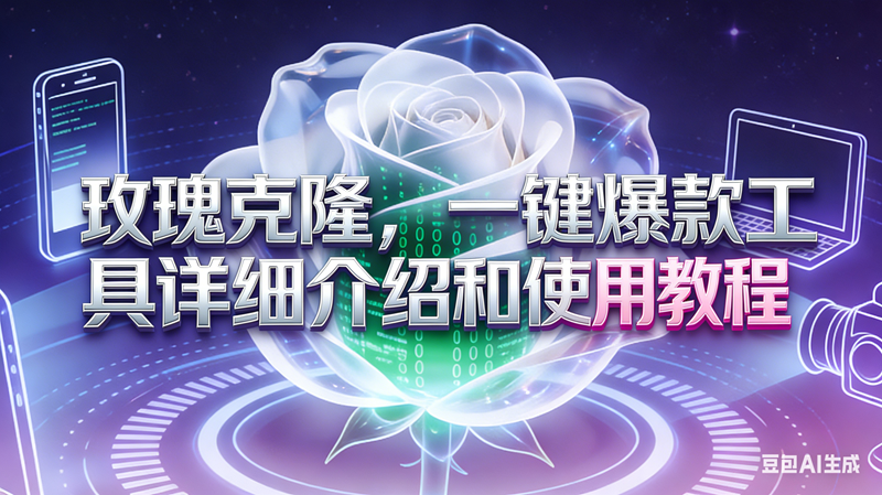 （16802期）玫瑰克隆工具，自媒体必备神器，一键爆款工具详细介绍和使用教程-云网创