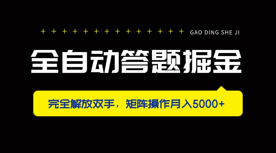 (14337期)全自动答题掘金,完全解放双手,矩阵操作月入5000+-云网创