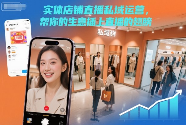 实体店铺直播私域运营，帮你的生意插上直播的翅膀-云网创