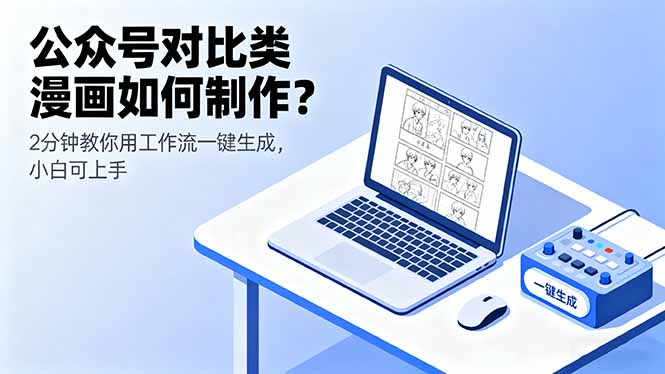 (16059期)公众号对比类漫画如何制作?2分钟教你用工作流一键生成,小白可上手-云网创