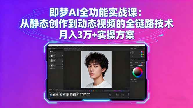 (16053期)即梦AI全功能实战课:从静态创作到动态视频的全链路技术 月入3万+实操方案-云网创