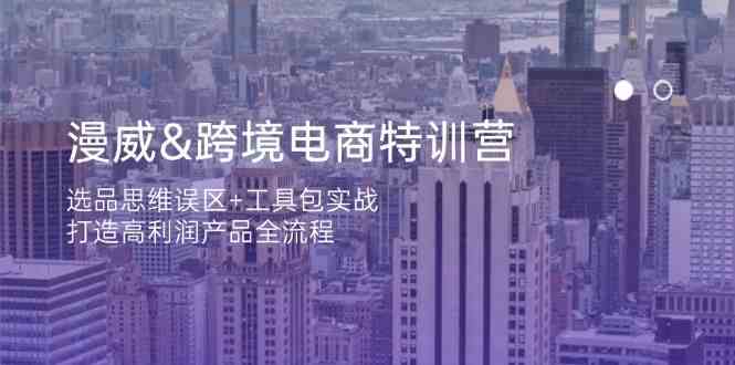 漫威跨境电商特训营:选品思维误区+工具包实战,打造高利润产品全流程-云网创