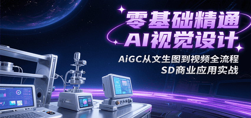 零基础精通AI视觉设计,AiGC从文生图到视频全流程,SD商业应用实战-云网创