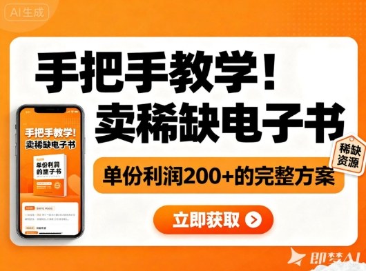 手把手教学！在小红书卖稀缺电子书，单份利润2张+的完整方案-云网创