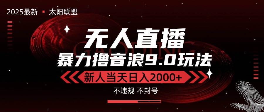 (15358期)最新抖音无人直播撸音浪独家9.0玩法,防封智能黑科技,新手当天日入2000+-云网创