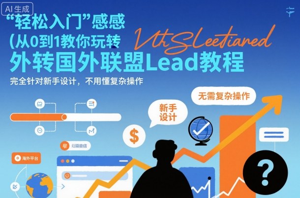 国外联盟賺美刀项目,从0到1教你玩转国外联盟Lead教程,纯新手可操作性100%-云网创
