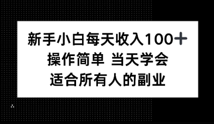 新手小白每天收入100+,操作简单 当天学会 ,适合所有人的副业-云网创