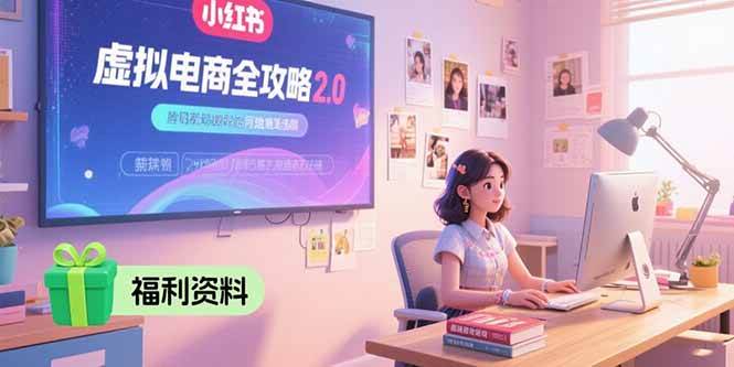 (15387期)虚拟电商全攻略2.0,开店选品实操流程,账号定位、货源发布、笔记发布技巧-云网创