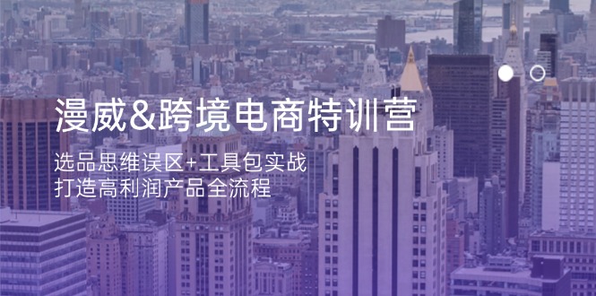 (14295期)漫威 跨境电商特训营:选品思维误区+工具包实战,打造高利润产品全流程-云网创