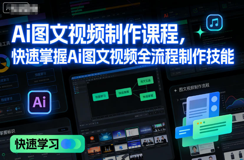 Ai图文视频制作课程，快速掌握Ai图文视频全流程制作技能-云网创