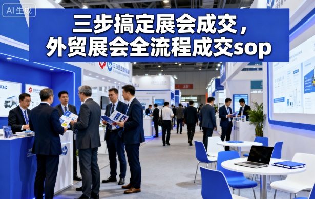 三步搞定展会成交,外贸展会全流程成交sop-云网创