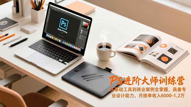 （16868期）PS进阶大师训练营，从基础工具到商业案例全掌握，具备专业设计能力，月接单收入6000-1.2万-云网创