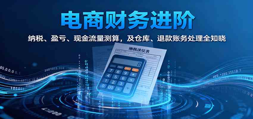 电商财务进阶:纳税、盈亏、现金流量测算,及仓库、退款账务处理全知晓-云网创
