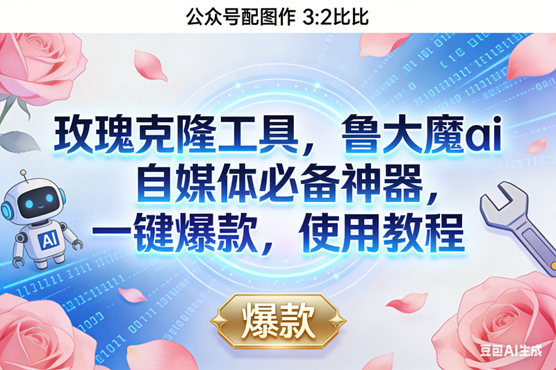 （16847期）玫瑰克隆神器，鲁大魔ai，自媒体必备，一键爆款工具，详细介绍，和使用教程-云网创