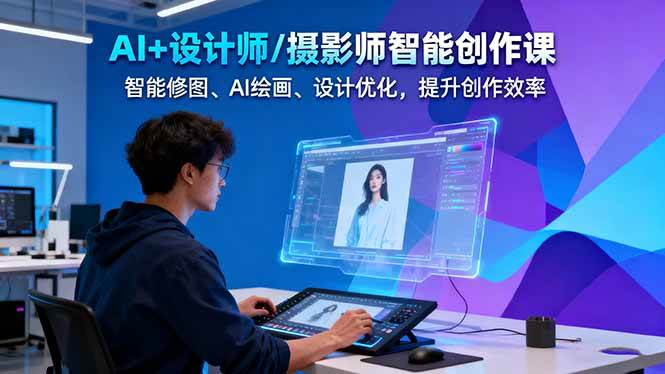 (16398期)AI+设计师/摄影师智能创作课:智能修图、AI绘画、设计优化,提升创作效率-云网创