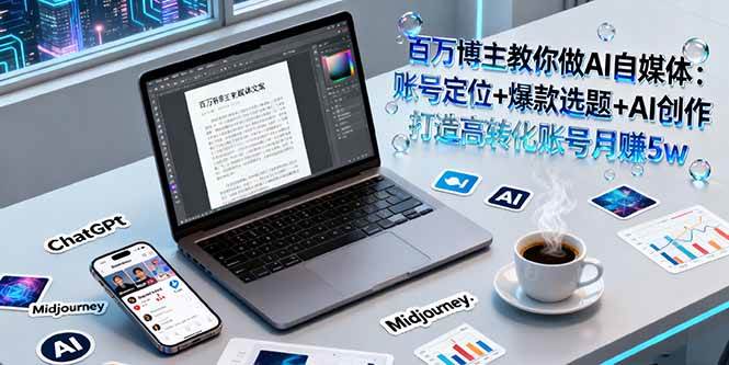 (16131期)百万博主教你做AI自媒体:账号定位+爆款选题+AI创作 打造高转化账号月赚5w-云网创
