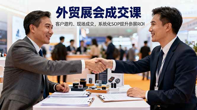 (16356期)外贸展会成交课,含目标制定、客户邀约、现场成交,系统化SOP提升参展ROI-云网创