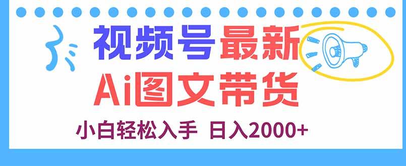 (16092期)视频号最新AI图文带货,每天几分钟,小白轻松入手,日入2000+-云网创
