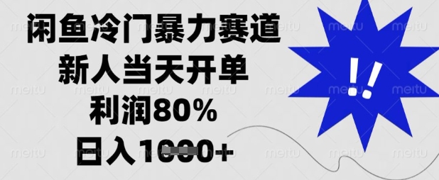 闲鱼冷门暴力赛道,新人当天开单,利润80%,日入数张【揭秘】-云网创