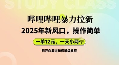 哔哩哔哩暴力拉新:2025年新风口,一单12元,一天数张(附开白渠道和保姆级教程)-云网创