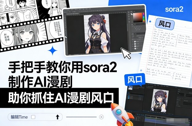 手把手教你用sora2制作AI漫剧，助你抓住AI漫剧风口-云网创