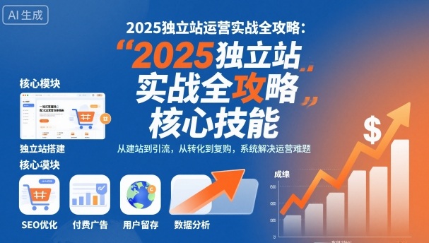 2025独立站运营实战全攻略,一站式掌握独立站运营核心技能-云网创